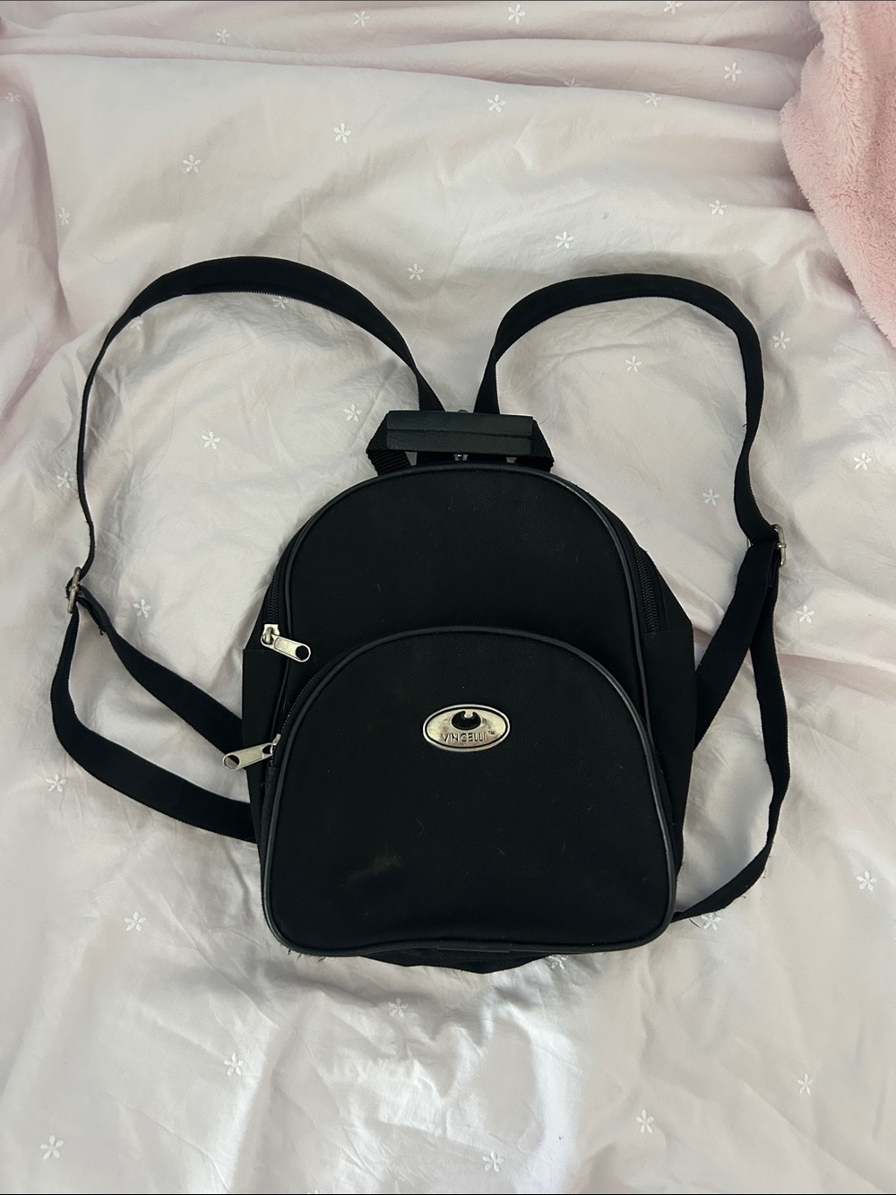Vincelli Small Black Backpack Purse